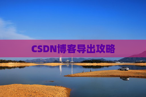 CSDN博客导出攻略